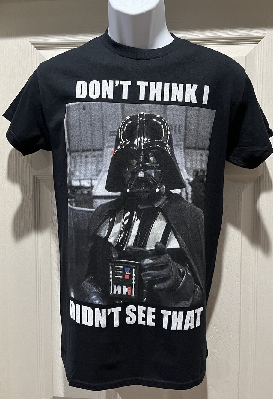 Star Wars DARTH Vader Hybrid Don’t Think I Don’t See You Size Small Black NWT